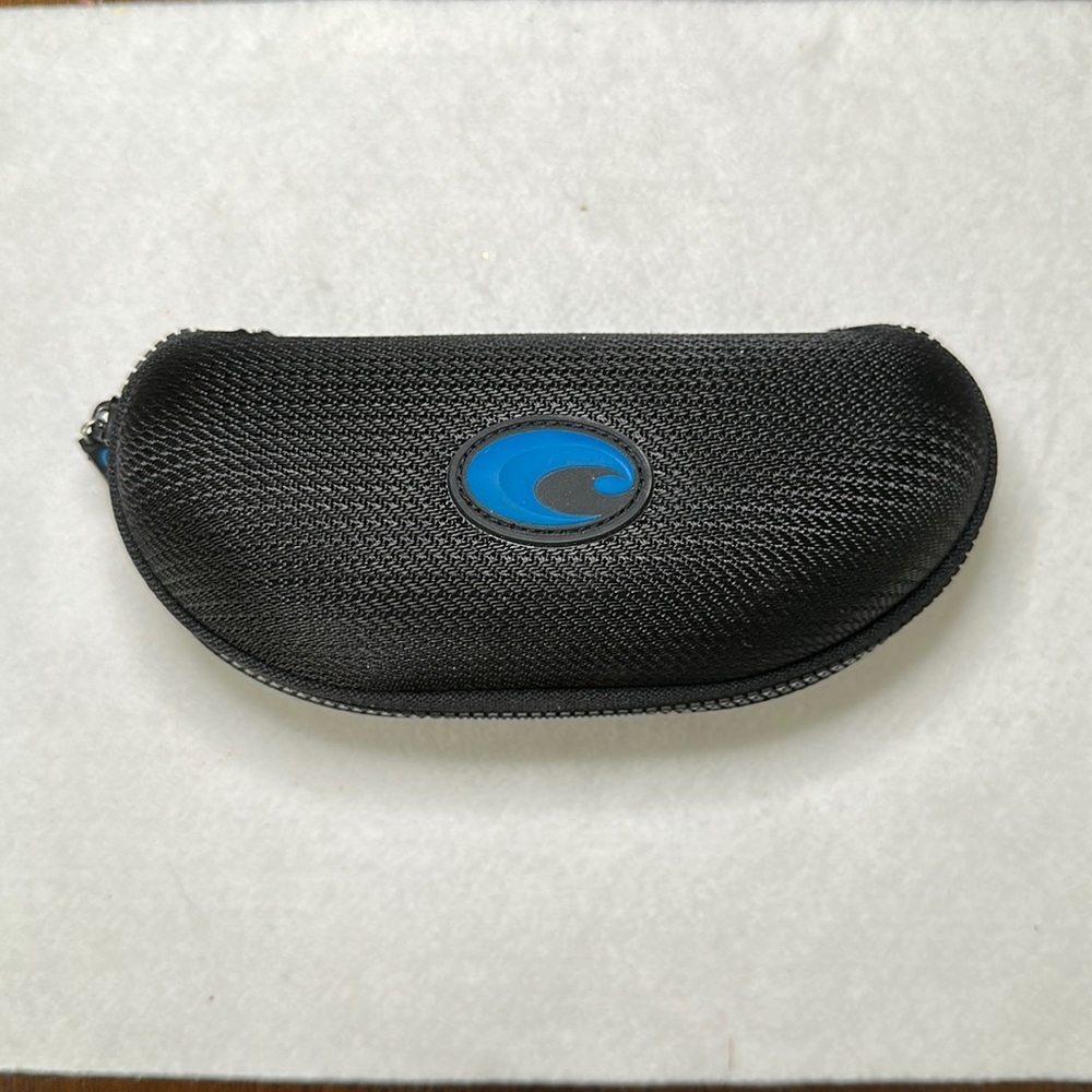 COSTA DEL MAR Black Sunglasses Case Zipper Hard Clamshell Glasses‎